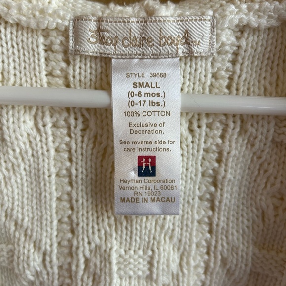 Stacy Claire Boyd White Knit Zipup - Picture 4 of 4